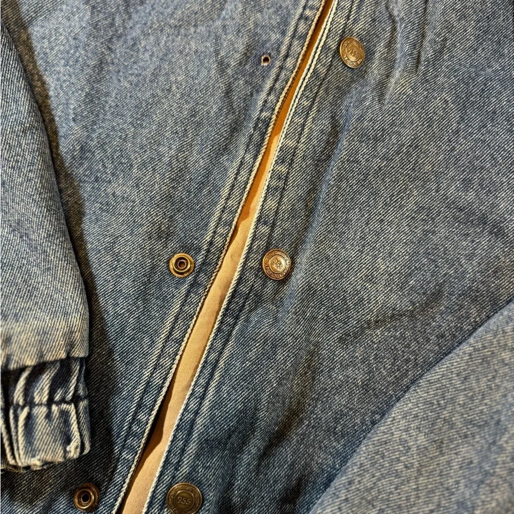 Rare Vintage 955 Originals Denim and Tan Varsity Jacket - Picture 2 of 12